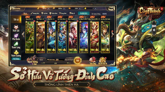 Sở hữu võ tướng đỉnh cao, thống lĩnh thiên hạ