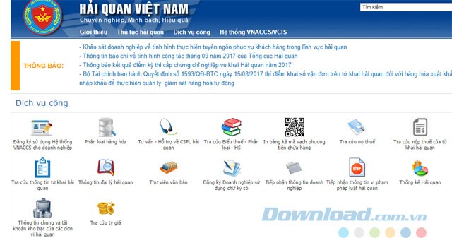 Cổng thông tin hải quan Việt Nam