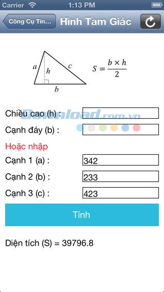 Công thức Free cho iOS