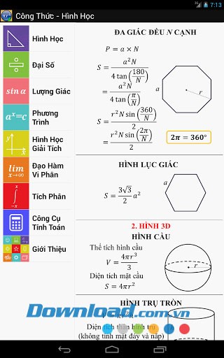 Công thức toán for Android