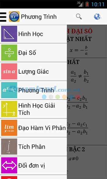 Công thức toán cho Android