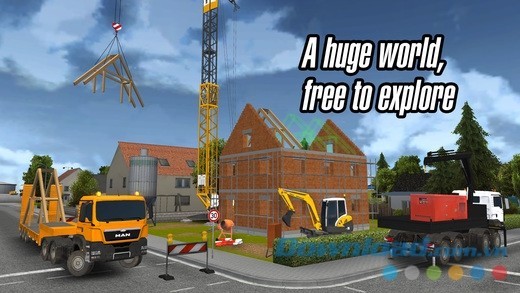 Thế giới rộng lớn của Construction Simulator 2014 cho iOS đủ để bạn chơi hoài, chơi mãi mà không chán