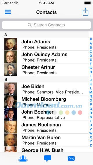 A2Z Contacts Free cho iOS