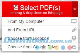 Lựa chọn tải file linh hoạt
