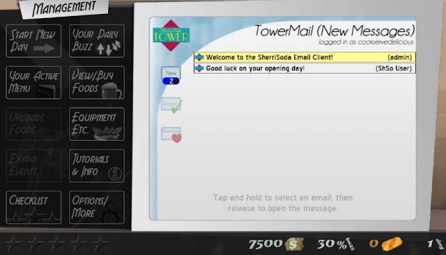 Đọc thư ảo trong tài khoản email SherriSoda Tower