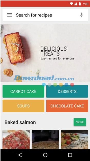 Tìm kiếm những món ăn yêu thích với Cookbook Recipes