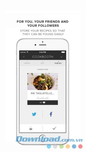 Cookbooth cho iOS dành cho tất cả mọi người