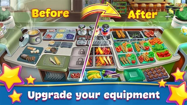 Nâng cấp căn bếp trong Cooking Fever game