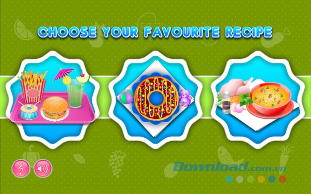 Giao diện chơi game Cooking in the Kitchen trên Android