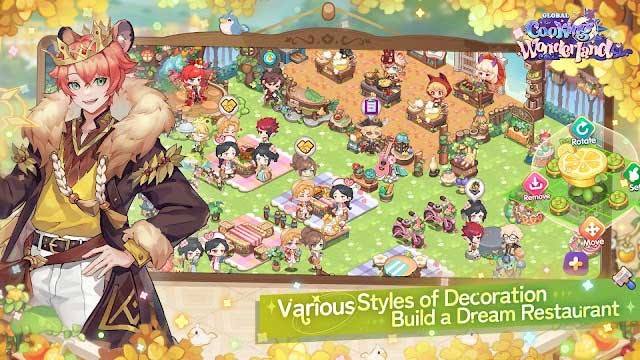 Xây dựng nhà hàng theo phong cách của riêng bạn trong game Cooking Wonderland Global