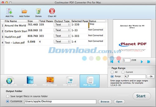 Coolmuster PDF Converter Pro for Mac