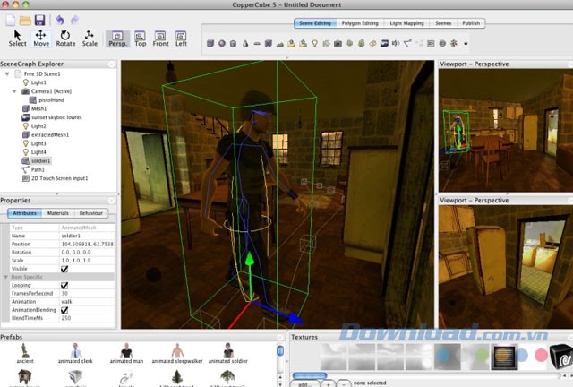 Giao diện phần mềm CopperCube cho Mac