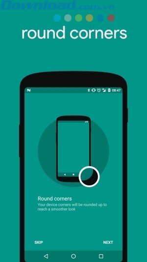 Bo tròn góc màn hình tạo góc nhìn mượt hơn