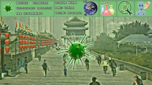 Coronavirus Simulator PC được phát triển theo phong cách Clicker game
