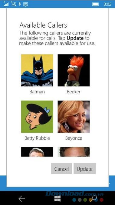 Cuộc gọi giả với Cortana