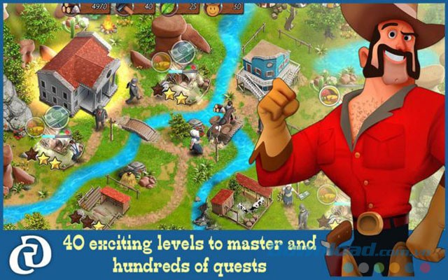 Game mang tới 40 level và hàng trăm nhiệm vụ