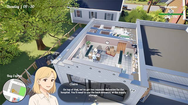 Tương tác với các nhân vật thú vị trong khi chơi Courier Bay game