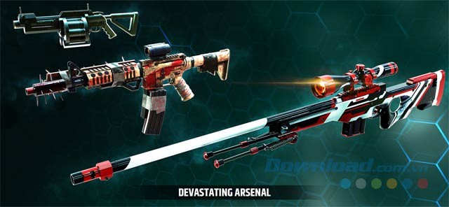 Kho vũ khí phong phú và chân thực