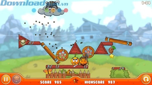 Game trí tuệ bảo vệ trái cam khỏi mưa axit