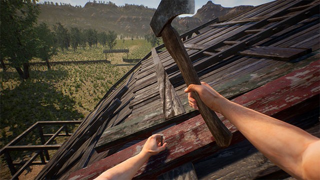 Xây dựng nhà ở và chế tạo vũ khí trong khi chơi Cowboy Life Simulator