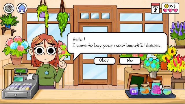 Cozy Florist là game mô phỏng quản lý cửa hàng hoa đầy màu sắc
