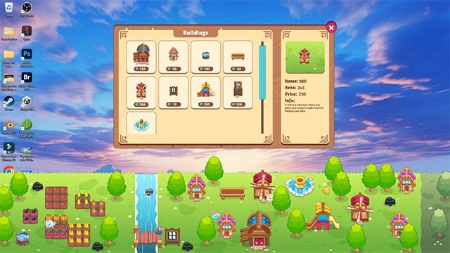 Bổ sung các loại cây trồng, công trình mới trong khi chơi Cozy Garden game