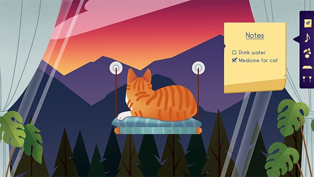 Nuôi mèo và tương tác tự do với pet cũng như căn hộ ảo Cozy Room