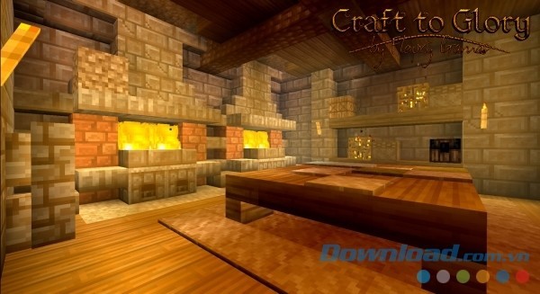 Thiết kế đồ họa pixel đẹp mắt của Craft to Glory cho Android