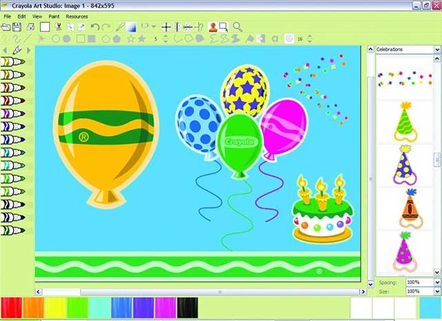 Crayola Art Studio cung cấp nhiều công cụ vẽ tranh, tô màu mạnh mẽ