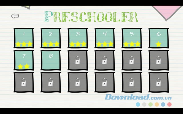 Danh sách level của chapter Preshooler