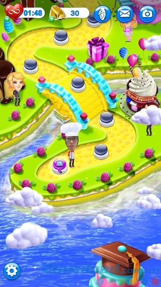 Bản đồ game Crazy Cake Swap