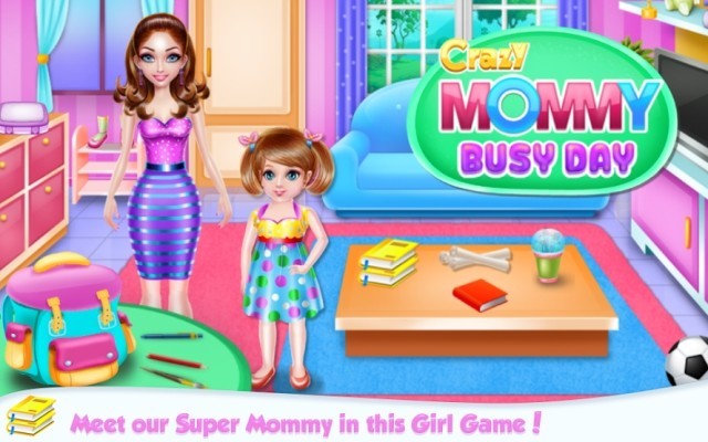 Làm các công việc hàng ngày như một bà mẹ thực thụ trong game Crazy Mommy Busy Day