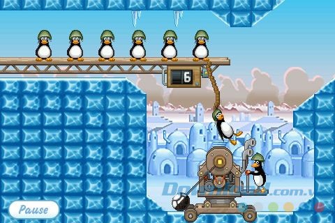 Game chiến thuật Crazy Penguin Catapult