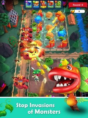 Ngăn chặn sự xâm lăng của quái vật trong game Crazy Plants
