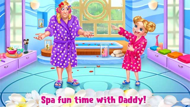 Trải qua quãng thời gian vui nhộn với Jessica và bố của cô bé trong Crazy Spa Day with Daddy
