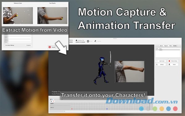 Nhanh chóng chụp và chuyển đổi chuyển động thực tế cho nhân vật thiết kế với Creature cho Mac