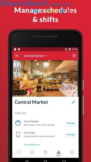 quản lý lịch làm việc và ca kíp