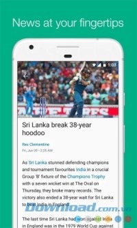 Cricbuzz cho Android cập nhật tin nhanh