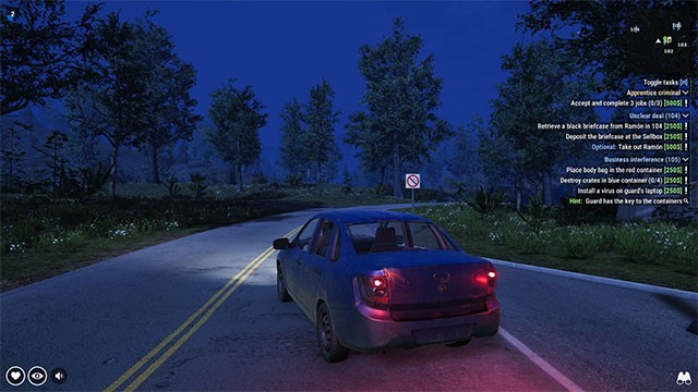 Lựa chọn giữa nổ sung và hành động lén lút trong Crime Simulator game