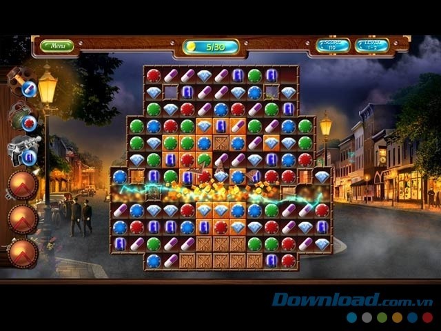 Giao diện chính của game nối hình Crime Stories: Days of Vengeance cho máy tính