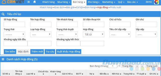Hợp đồng bán ra