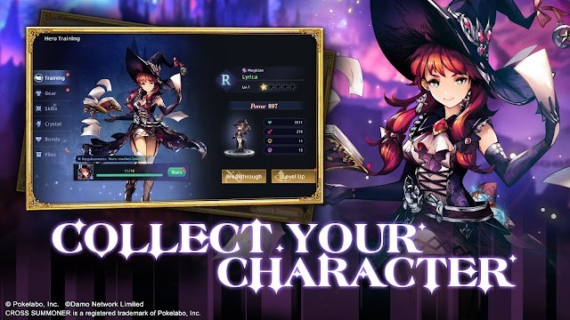 Triệu hồi các nhân vật, thành lập đội mạnh mẽ và cùng nhau chiến đấu trong game Cross Summoner:R