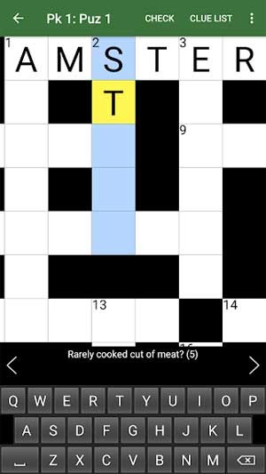 Bạn có thể phóng to ô chữ trong Cryptic Crossword
