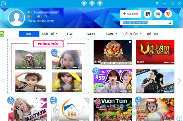 Giao diện chính của ccTalk