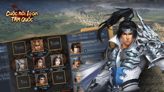 Hệ thống võ tướng đa dạng cho bạn chiêu mộ về và xây dựng trận hình chiến đấu