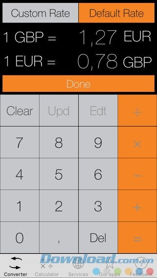 Đổi tỉ giá thủ công