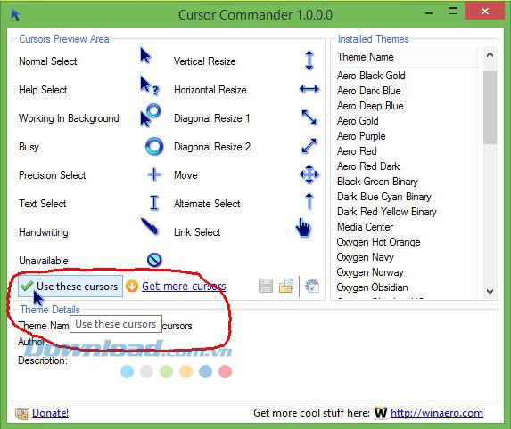 Thay đổi trỏ chuột nhanh chóng