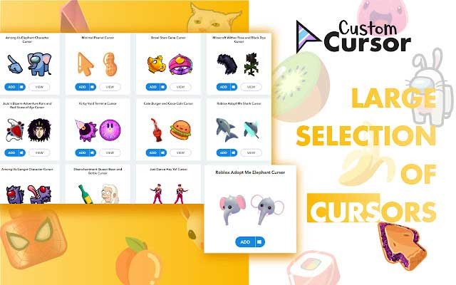 Ngoài các con trỏ có sẵn, bạn có thể tạo ra những bộ sưu tập của riêng mình