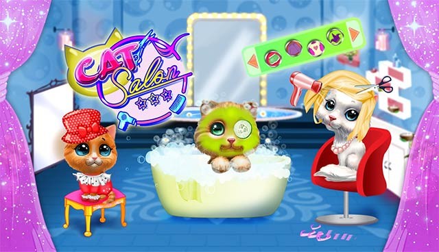 Cute Cat Salon Game là game mô phỏng chăm sóc thú cưng