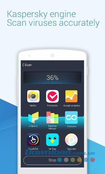 CY Security Antivirus Cleaner tích hợp công nghê diệt virus của Kaspersky